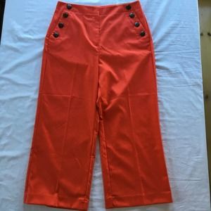 Ann Taylor Factory Vibrant Orange Ankle Pants